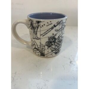 Salt and Earth for Anthropologie Gemini Zodiac Star Map Coffee Mug Blue Interior